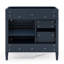 Meuble-lavabo de salle de bain 36 po sans lavabo supérieur, armoire de rangement moderne avec 2 tiroirs et un tiroir basculant, structure en bois massif-135660466