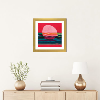 «Pink liquid sun» par Ana Rut Bré - impression d'art graphique