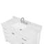 Ensemble de meuble-lavabo simple 48 po avec plateau en marbre de Carrare et miroir Kris-181305603