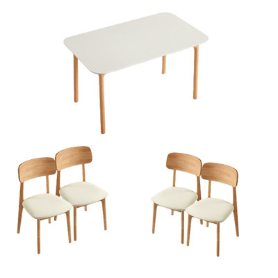 Simple rock plate dining table sets