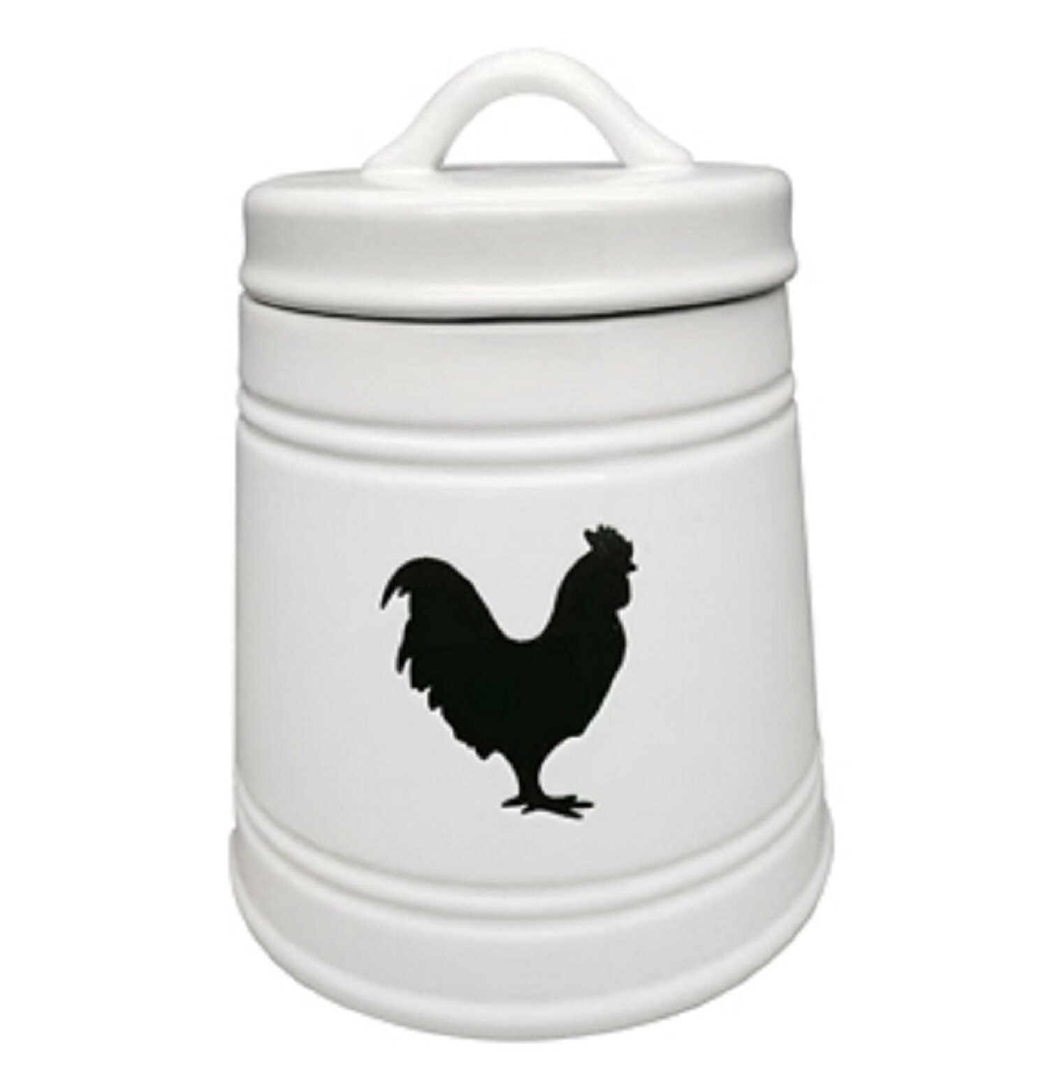 Gracie Oaks White Rooster Canister Wayfair   White Rooster Canister 