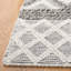 Tapis géométrique en laine / gris tissé à la main Vermont-342868526