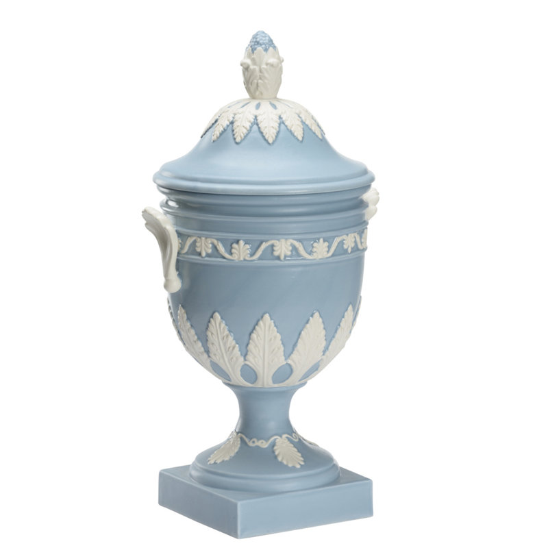 Urne Wedgewood, Bleu clair / glacis mat ivoire