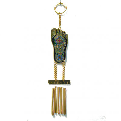 Sonnette d’éolienne à 5 tiges Buddha foot
