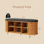 Banc de rangement de chaussures Mid-Century moderne avec coussin lavable-131564655