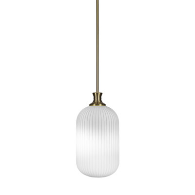 Carina Stem Hung Pendant With 8.25" Glass
