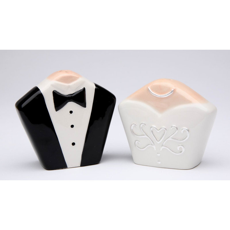 Ensemble de sel et poivre 2 pièces Cosmos Cadeaux Tuxedo and Gown