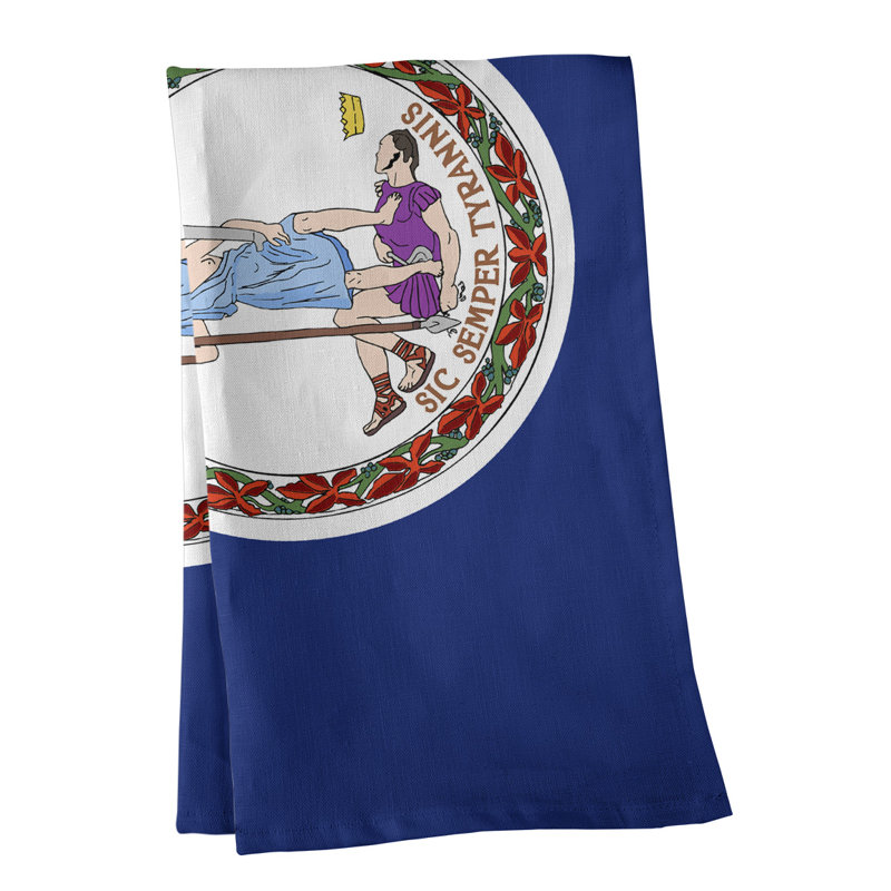 Serviette de thé à drapeau virginie, Polyester sergé