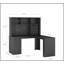 Bureau en L avec chargeur, bureau d'ordinateur avec tiroirs, bibliothèque, bureau d'angle moderne, bureau à domicile, bureau d'écriture en L, bureau d'ordinateur en fibre de carbone avec rangement, noir