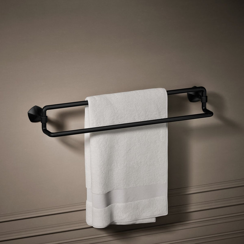 Occasion 24 In. Double Towel Bar, Matte Black