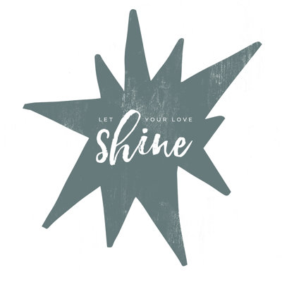 Grey Shine Star - Wrapped Canvas Print