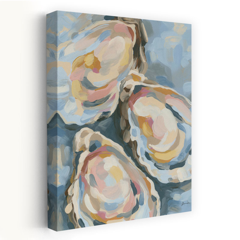 «Mosaic Oysters II Coastal», reproduction d'art mural, 36" H x 24" W