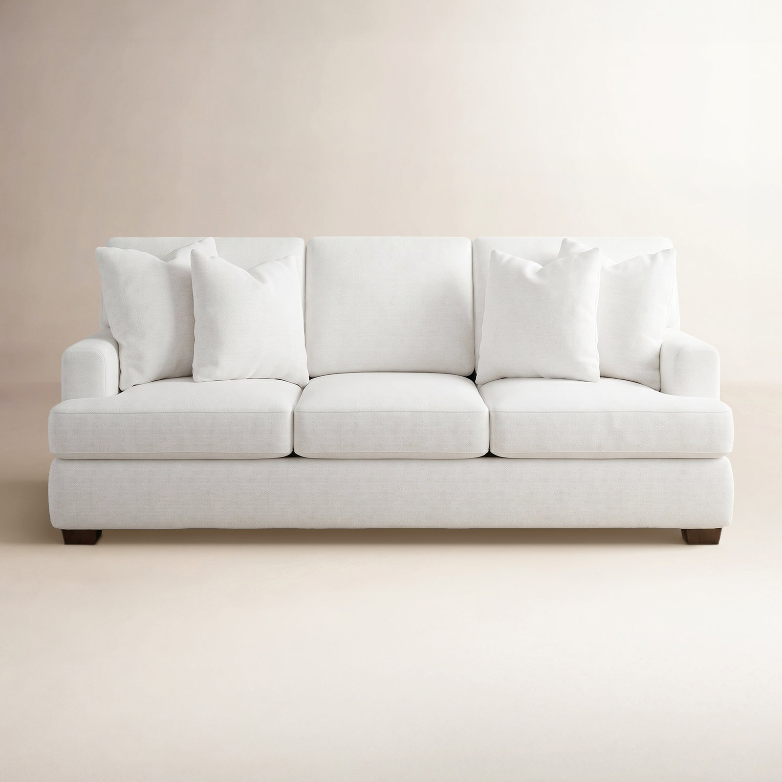 Emilio 90'' Upholstered Sofa, Nomad Snow Crypton® Chenille
