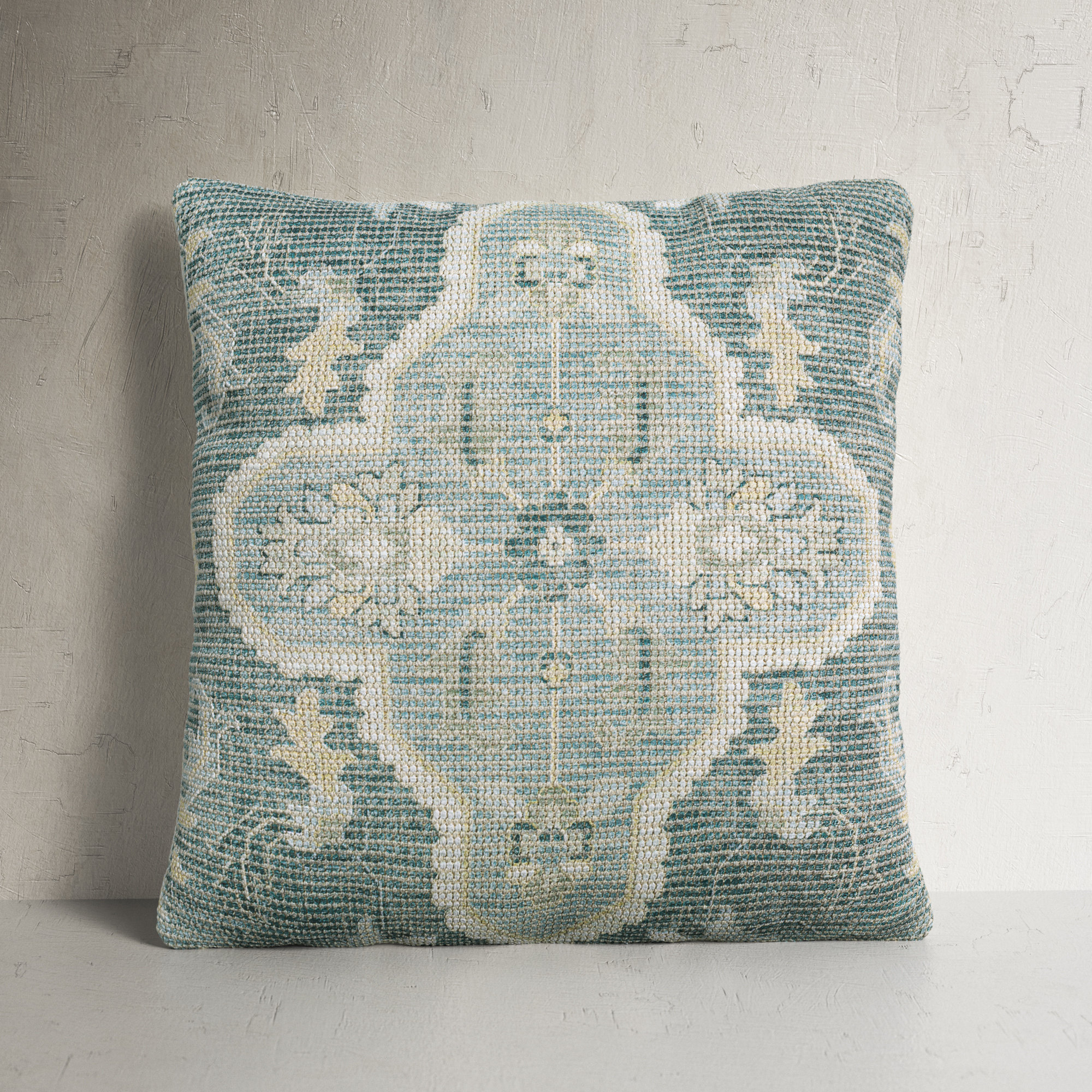 Woven Cotton Textured Square Throw Pillow Blue - Threshold™