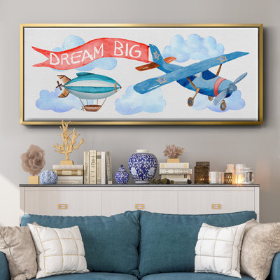 Rêve grand avion - toile encadrée