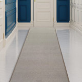 Runner Machine Woven Beige Area Rug