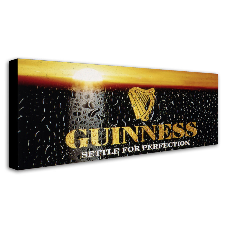«Install for Perfection» par Guinness Brewery - publicité sur toile, H 12 po x l 32 po x P 2 po