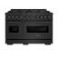 ZLINE 48 in. Classic Gas Range with 8 Burner DuoPro Cooktop and Dual Ovens with White Matte Doors-1988569482-1988569493