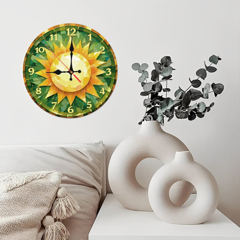 Horloge soleil vitrail