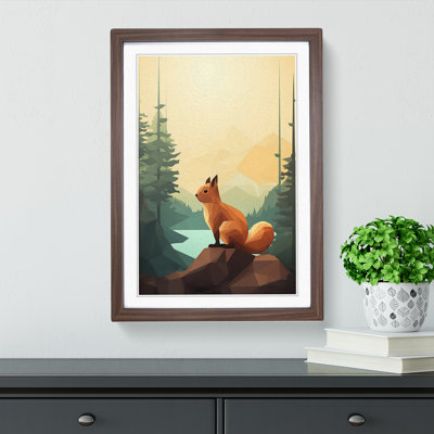 Squirrel Minimalism - Framed Print