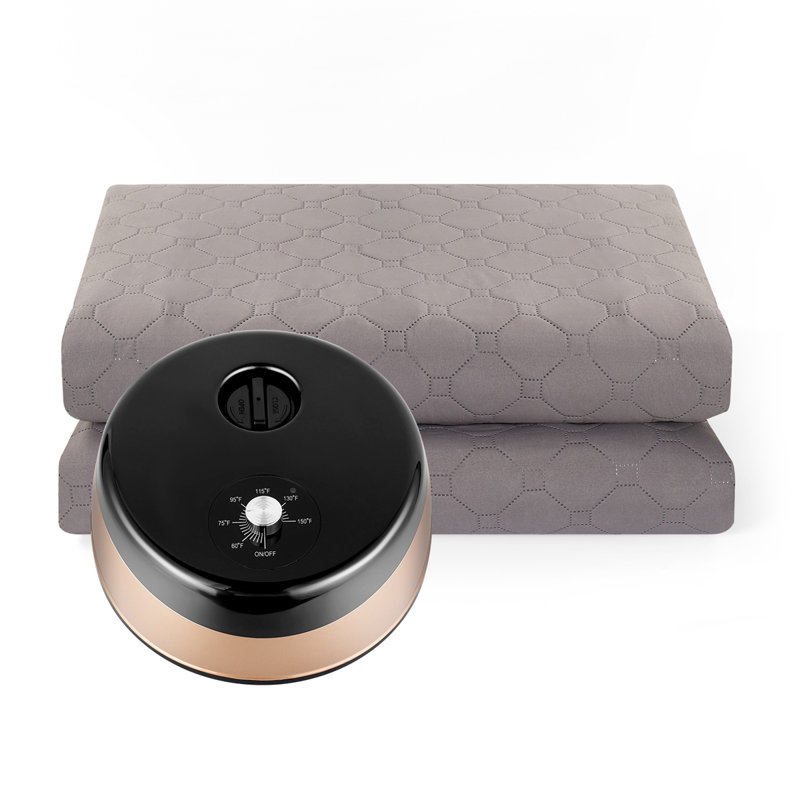 Protège-matelas chauffant en polyester Warmer King, Doré, Très grand lit