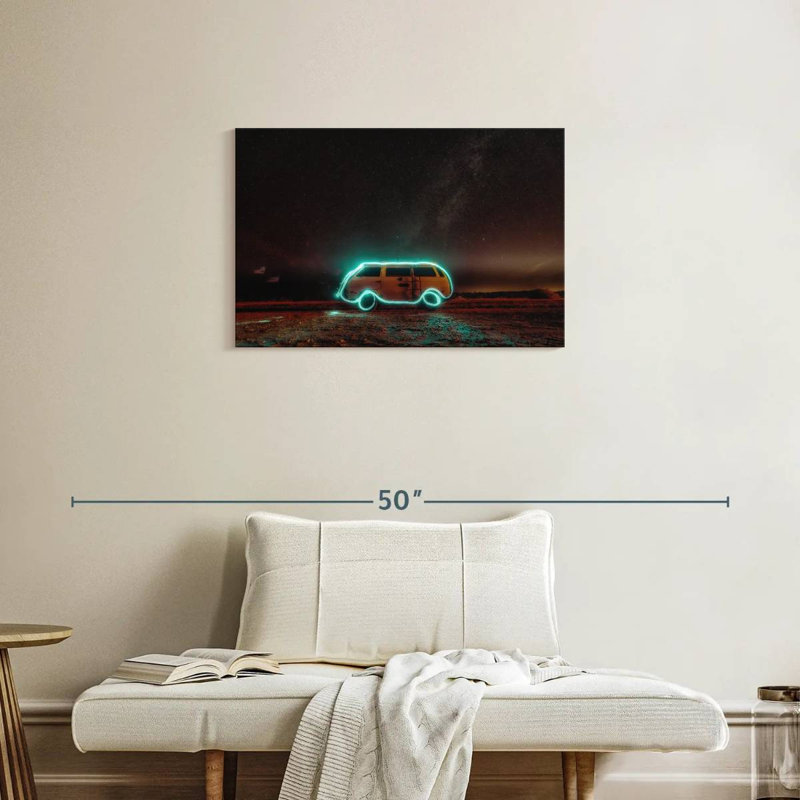 Mehar Neon Retro Van, 20" H x 30" W