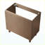Armoire de rangement de salle de bain autoportante 36 po avec portes à double rayure (sans lavabo) 36 po, grain de bois Heidelberg