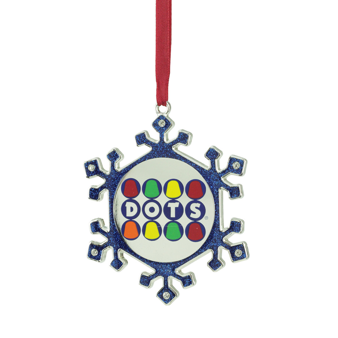 3.5" Blue and Silver Snowflake Dots Candy Logo Christmas Ornament Northlight Seasonal