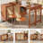 360° Expandable Rotating Bar Table With Storage Cabinet