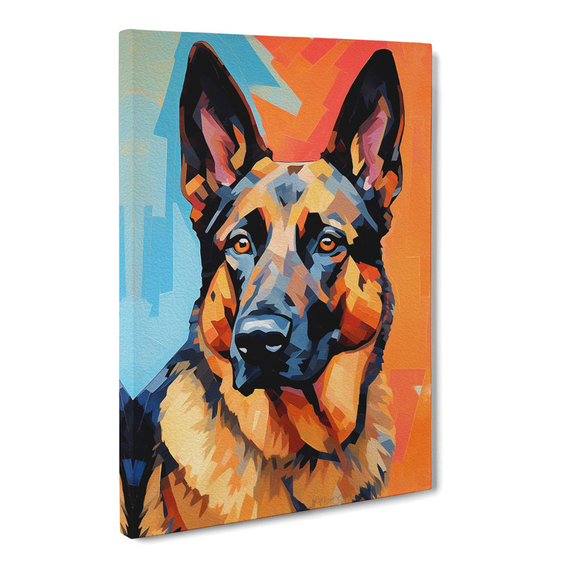 German Shepherd No.2 - No Frame Print, 50cm H x 35cm W x 3cm D