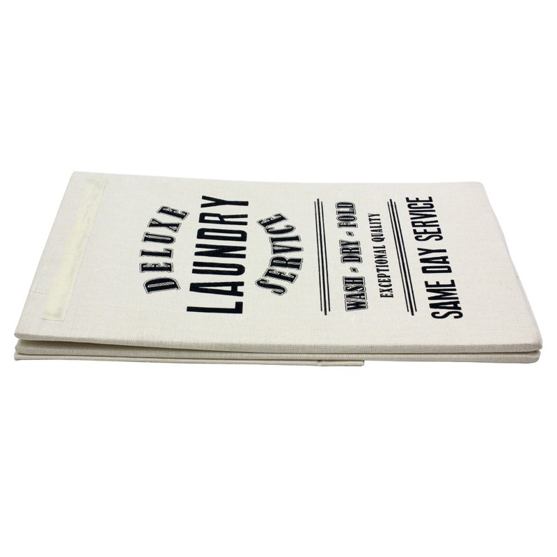 Fabric Laundry Bag with Handles, Cream