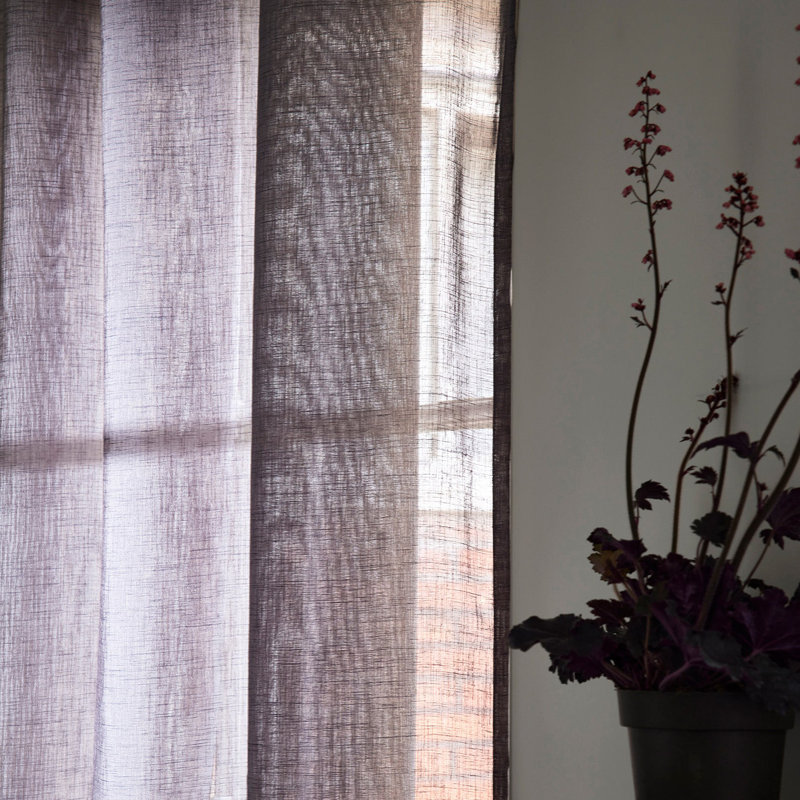Sheer Curtain, 145cm x 298cm, Mid Grey