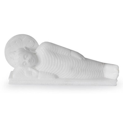 Artisan Crafted Marble Buddhism Art Figurine