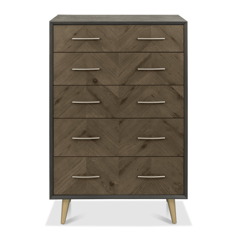 Agamjot 80 cm W Chest of 5 Drawers