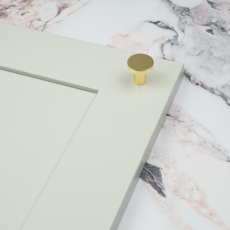Polished Brass Disc Knobs, 26mm Knob