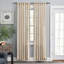 Textured Stripe Natural Curtain Panel Pair-88588389-88588387