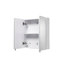 600mm W 670mm H Surface Frameless Medicine Cabinet Mirror 2 Adjustable