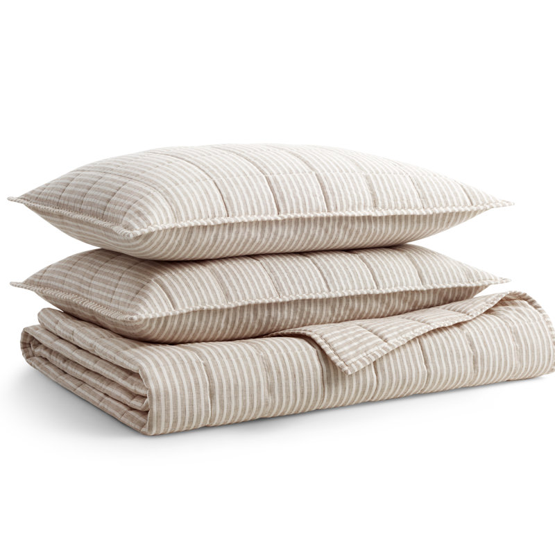 Ensemble de courtepointe Canfield, Courtepointe grand + 2 grandes taies décoratives, Tomate