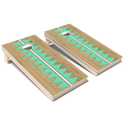 Vintage Green Slice All-Weather Composite Cornhole Board Set