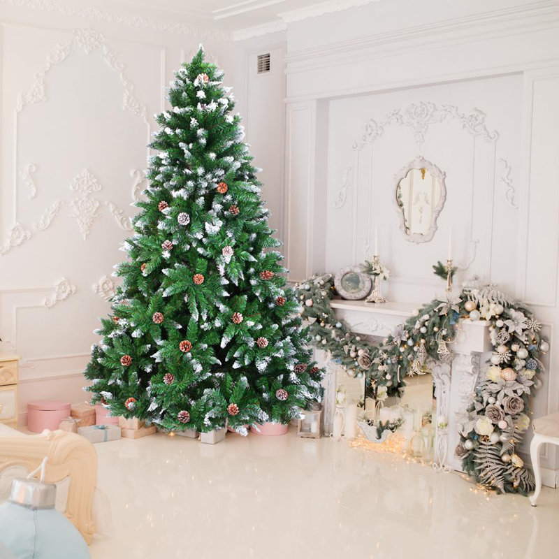 Sapin de noël artificiel blanc, H 6 pi
