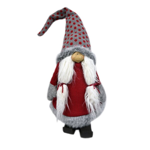 The Holiday Aisle® Standing Gnome Hilde Stuffed Holiday Accent ...