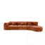 Canapé modulaire courbé avec 3 coussins-916037133