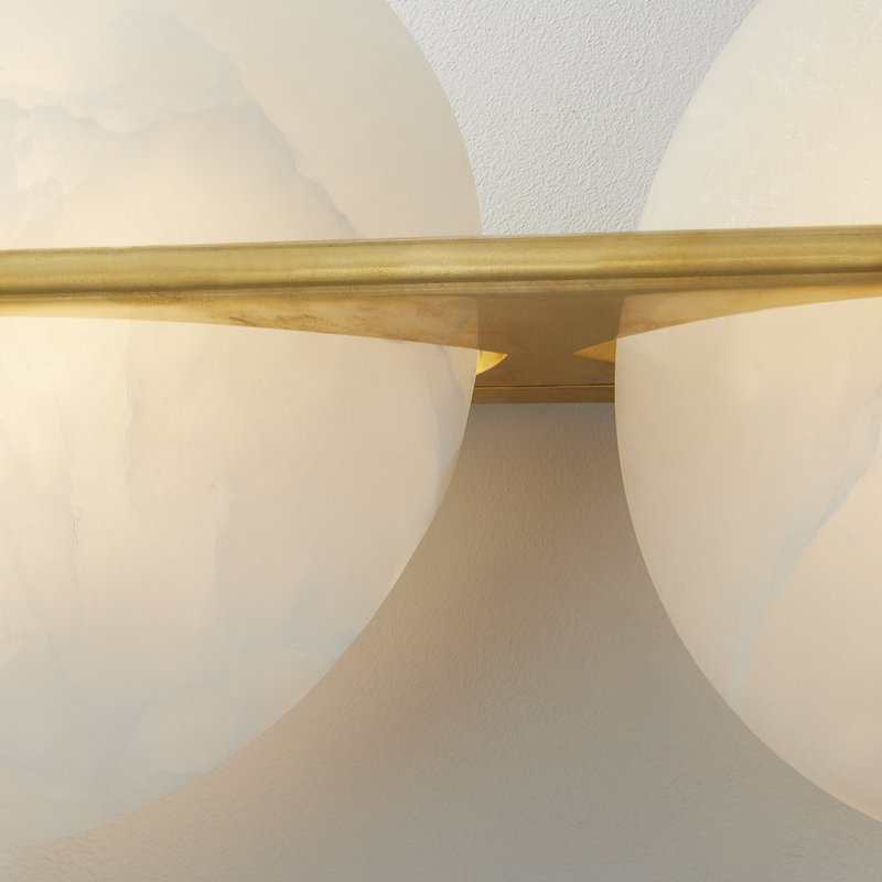 Asteria 2 Light Wall Sconce, Vintage Brass