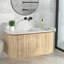 Lavabo de salle de bain rectangulaire encastrable blanc en céramique 14 po x 21 po, sous le comptoir avec trop-plein, pour meuble-lavabo