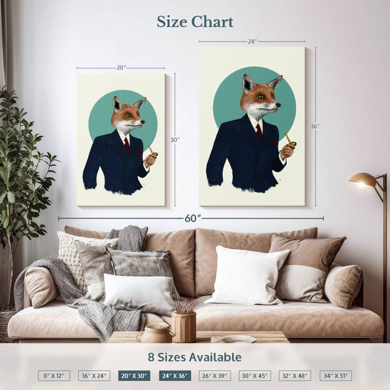 Brampt Mr. Fox, 36" H x 24" W