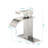 Brushed Nickel Waterfall Spout Vanity Faucet, Single Handle Stainless Steel For Stylish Bathroom Ornament In Elegant Design
