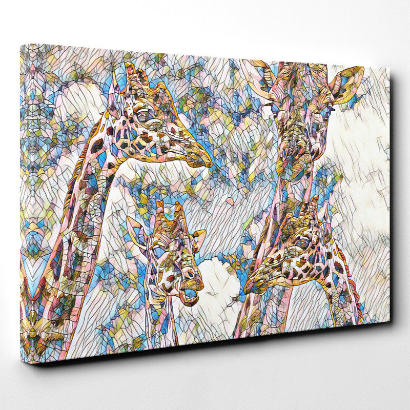 Giraffes 4 - Wrapped Canvas, 50cm H x 76cm W