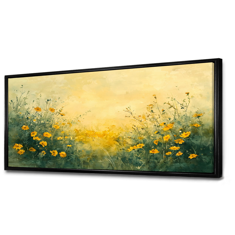 Ingmar, heure dorée coquelicots en été III - coquelicots, art mural, H 28 po x l 60 po, Impression encadrée flottante