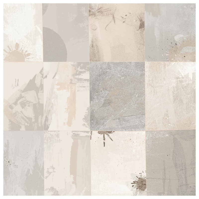 Abstract Beige Gray Blocks Comforter, Twin Extra Long