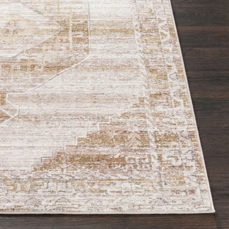 Surya Moroccan Fringed Rug, Light Grey/Off-White/Light Brown/Tan, Rectangle 152 x 225 cm
